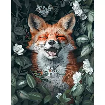 RUOPOTY Fox Diy картина по номерам для взрослых, наборы цветов, картина с цифрами, стартовый набор для подарка своими руками, домашнее настенное искусство 40x50cm NO Frame