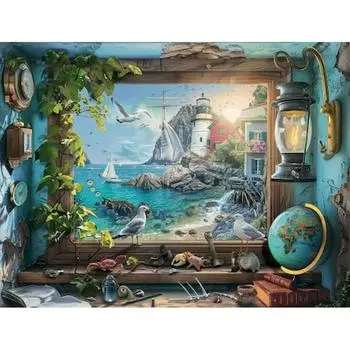 RUOPOTY Городская картина маслом по номерам, наборы для взрослых, 60x75 см, пейзаж для домашнего декора, ручная краска, акриловая картина маслом, стена 40x50cm NO Frame