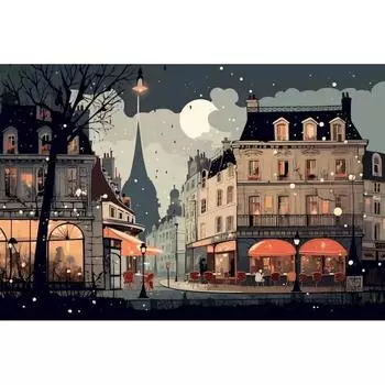 RUOPOTY Интерьерная картина по номерам, ручная роспись, картинка, иллюстрация, пейзаж, сделай сам, раскраска по номерам, поделки для взрослых, дом 40x50cm NO Frame