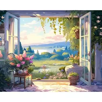 Ruopoty интерьерная краска по номерам для взрослых, настенная художественная картина, раскраска по номерам, набор «сделай сам», уникальный подарок, домашний декор 40x50cm NO Frame