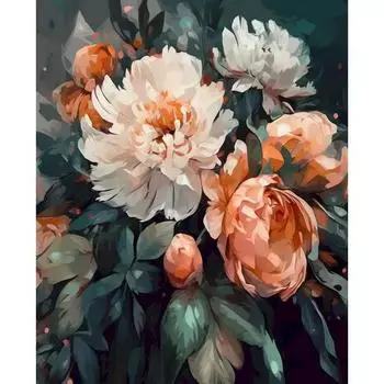 RUOPOTY картина маслом по номерам абстрактные красочные цветы для взрослых настенные художественные акриловые краски картины с номерами на холсте 40x50cm NO Frame