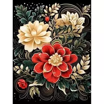 Ruopoty картина маслом по номерам для взрослых красные цветы рисунок по номерам Diy подарок настенные декоры ручная работа картина раскраска искусство
