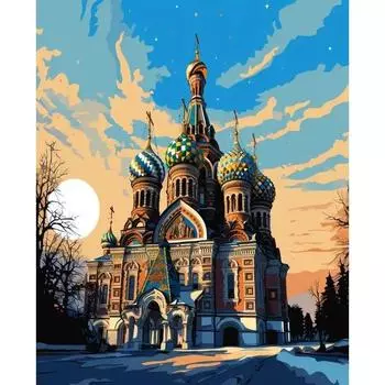 RUOPOTY картина маслом по номерам красочные пейзажи замка рисунок на холсте DIY картины по номерам наборы картин домашний декор 40x50cm NO Frame