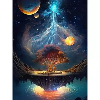 Ruopoty картина маслом по номерам на холсте пейзаж фэнтезийная картина по номерам для взрослых домашний декор подарок раскраска по номеру 40x50cm NO Frame