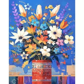RUOPOTY Картина по номерам Цветочная краска по номерам для взрослых Наборы на холсте Картина по номерам своими руками для домашнего декора 40x50cm NO Frame