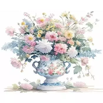 RUOPOTY Картина по номерам Цветочный рисунок на холсте Подарочные картины по номерам Вазы Наборы Ручная роспись Картины Искусство Домашний декор