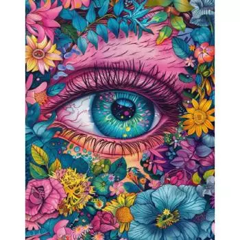 RUOPOTY картина по номерам цветы ручная работа акриловая краска на холсте картина глаза настенная картина для украшения дома 40x50cm NO Frame