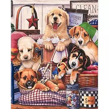 Ruopoty картина по номерам Diy картина маслом собаки животные акриловая краска украшение дома холст окрашенная раскраска для гостиной 40x50cm NO Frame
