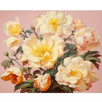 RUOPOTY Картина по номерам для взрослых Маркеры по номерам Желтые цветы Краска по номерам для домашнего декора Ручная работа 40x50 см 40x50cm NO Frame