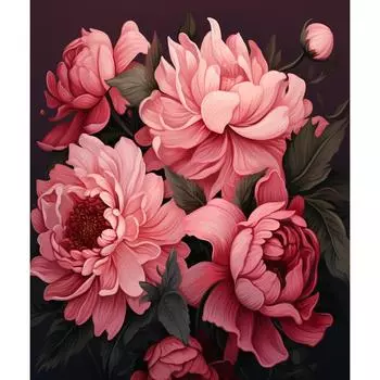 RUOPOTY Картина по номерам для взрослых, ручная роспись, уникальный подарок, красный цветок, картина маслом по номерам, 40x50 см, рамка, домашняя настенная фотография 40x50cm NO Frame