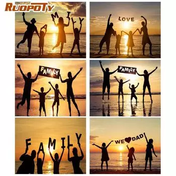 Ruopoty картина по номерам, фигурка девушки на холсте, рисунок для домашнего декора, уникальный подарок, картина по номерам, женская картина для гостиной 40x50cm NO Frame