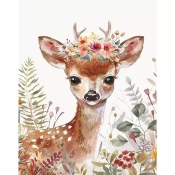 RUOPOTY картина по номерам милые олени животные картина по номерам для дома настенные художественные декоры работа DIY подарок 40x50cm NO Frame