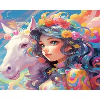 RUOPOTY картина по номерам с рамкой для женщин и девочек абстрактные животные цветы картина настенная акварель художественные ремесла Настенный декор 40x50cm NO Frame