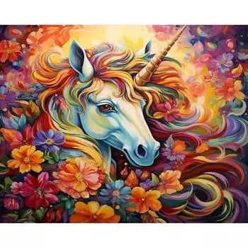 RUOPOTY картина по номерам животные взрослые ремесла собака фламинго единорог дельфин в рамке настенное искусство современный персонализированный подарок цветные маркеры 40x50cm NO Frame