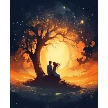 RUOPOTY картинки по номерам дерево DIY картина по номерам пара ручная роспись уникальный подарок украшение дома 40x50cm NO Frame