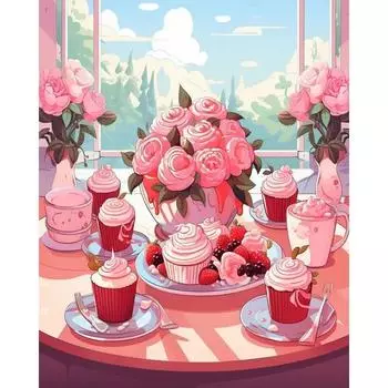 Ruopoty картинки по номерам, красочная рамка для торта, пейзаж, картина по номерам на холсте, сделай сам, украшение для дома, подарок, 40x50 см 40x50cm NO Frame