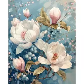 RUOPOTY классическая краска по номерам для взрослых цветы холст картина раскраска по номерам с рамкой домашний декор стены