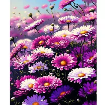 RUOPOTY краска по номерам для взрослых Diy акриловая живопись цветы краска по номерам наборы на холсте картина для домашнего декора стен 40x50cm NO Frame