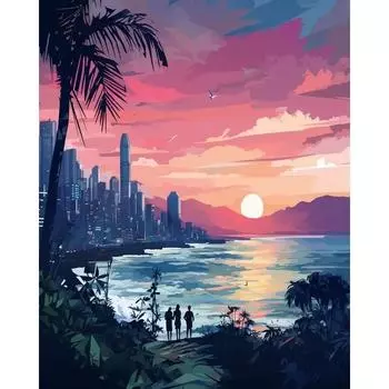 RUOPOTY краска по номерам для взрослых фантастический домашний пейзаж своими руками рисунок на холсте художественный подарок DIY картинки по номерам наборы для дома 40x50cm NO Frame