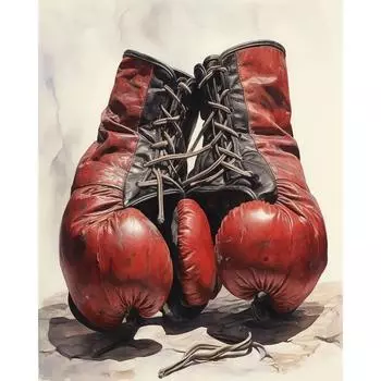 Ruopoty красная боксерская перчатка DIY фотографии по номерам пейзажные наборы живопись по номерам рисунок на холсте ручная роспись художественный подарок 40x50cm NO Frame