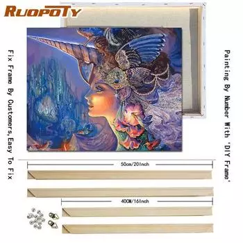 RUOPOTY миф рисунок картины маслом по номерам краски ручной работы 40x50 см DIY рамка на холсте современные украшения дома произведения искусства