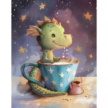 RUOPOTY Милая картина динозавра Diy Painting By Numbers Animals Coloring By Numbers Acrylic Canvas Painting Handpainted Drawing Art 40x50cm NO Frame