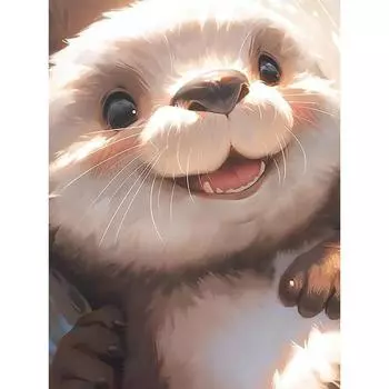 Ruopoty милая выдра картина по номерам животные 60x75 см DIY краска по номерам для ребенка безрамная картина на холсте уникальный подарок 40x50cm NO Frame