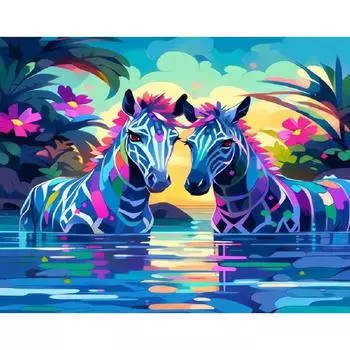 RUOPOTY Modern Schilderij Op Nummer Gekleurde Dieren Met Lijst Schilderijnummers Volwassenen Handwerk Diy Geschenk Muur Decor 40x50cm NO Frame