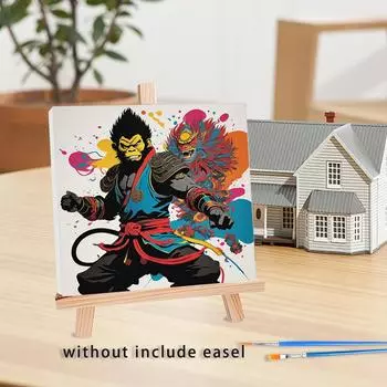 RUOPOTY Набор для рисования по номерам в рамке для начинающих, наборы для начинающих с акриловыми красками для взрослых, раскраска по номерам на холсте для поделок своими руками 20x20cm with frame