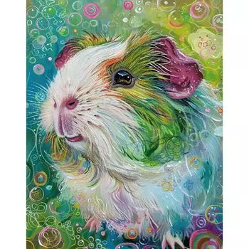 RUOPOTY набор картинок по номерам, красочная мышь, животные, картина по номерам, рисунок на холсте, ручная роспись, художественный подарок, домашний декор 40x50cm NO Frame