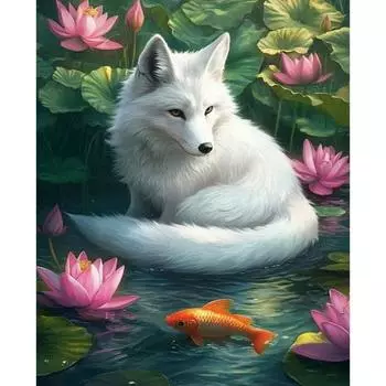 RUOPOTY Наборы для рисования драконов по номерам для взрослых, поделки своими руками в виде волков, картины животных по номерам, цветы для домашнего декора 40x50cm NO Frame