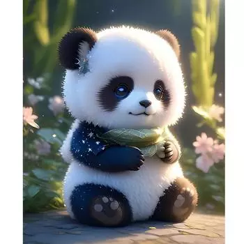 RUOPOTY Наборы для рисования по номерам «сделай сам», наборы для начинающих, панда, животные, кисточки и акриловый пигмент, холст, живопись, искусство, ремесло 40x50cm NO Frame