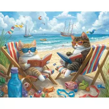 RUOPOTY Наборы для рисования по номерам своими руками Кошки Животные Рисование по номерам Для взрослых Подарок своими руками 40x50cm NO Frame