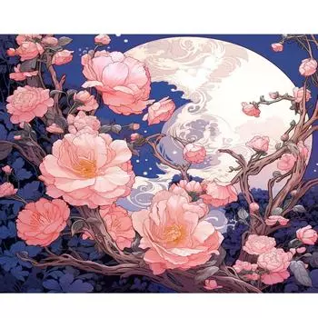 RUOPOTY наборы картин по номерам «сделай сам», акриловая краска по номерам для взрослых, цветы на холсте, современные настенные украшения для дома 40x50cm NO Frame