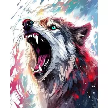 RUOPOTY Olieverfschilderij Op Number Op Canvas Wolf Tekening Voor Volwassenen Kinderen Thuis Декоры Dieren Handwerk Met Frame