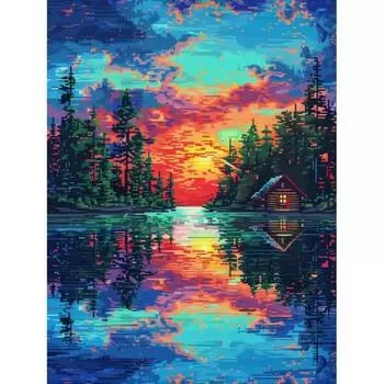 RUOPOTY пейзажная картина по номерам, поделки своими руками, фантастическая картина, картина по номерам, рисунок на холсте для взрослых, художественная работа, подарок 40x50cm NO Frame