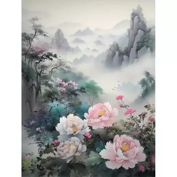 RUOPOTY пейзажные фотографии по номерам пейзажная рамка картина по номерам на холсте 40x50 см DIY украшение дома DIY подарок 40x50cm NO Frame
