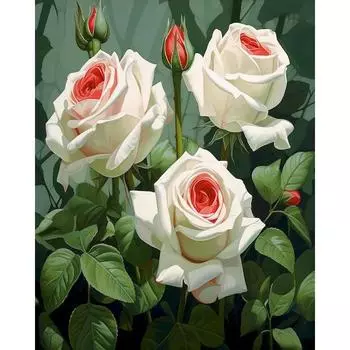 Ruopoty рамка DIY картина по номерам цветы настенная картина по номерам акриловый холст по номерам для домашнего декора 40x50cm NO Frame