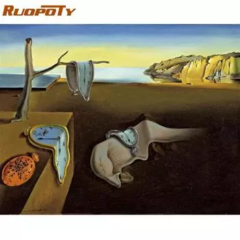 RUOPOTY рамка Diy картина по номерам комплект абстрактная живопись по номерам для взрослых с рамкой акриловый холст рисунок по номерам искусство 40x50CM NO Frame