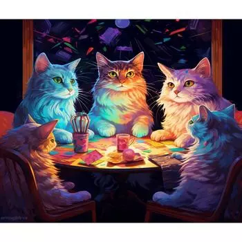 RUOPOTY рамка Diy картина по номерам кошка DIY картина маслом животные картина искусство холст настенный домашний декор 40x50 см 40x50cm NO Frame