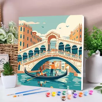RUOPOTY Рамка Diy Paint By Numbers Cartoon Landscape Starter Kit Diy Crafts Coloring By Numbers For Diy Gift 40x50cm NO Frame