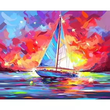Ruopoty рамка для рисования по номерам для взрослых, наборы для начинающих, парусники, пейзажный рисунок, краска по номерам, настенная художественная картина, сделай сам