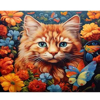 RUOPOTY рамка для рисования по номерам животные на холсте картины по номерам акриловая краска по номерам домашний декор цифровая живопись 40x50cm NO Frame