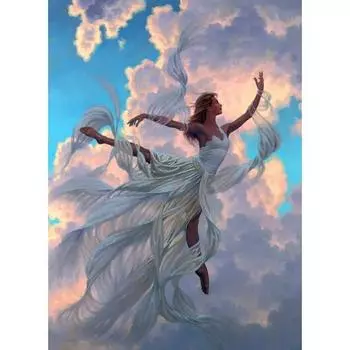 RUOPOTY Рамка, краска по номерам, картины ручной работы по номерам, раскраска по номерам для девочек, домашний декор, сделай сам, ремесленная картина, краска 40x50cm NO Frame