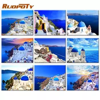 RUOPOTY раскраска по номерам городской пейзаж для гостиной уникальный подарок картина по номерам город Венеция для гостиной 40x50cm NO Frame