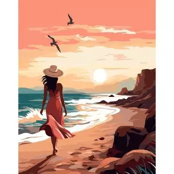 Ruopoty раскраска по номерам пейзаж для взрослых DIY рамка картина по номерам рисунок девушки рисунок на холсте украшение дома 40x50cm NO Frame