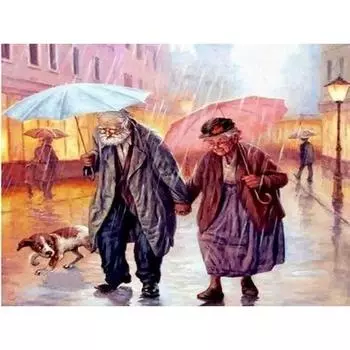 Ruopoty раскраска по номерам старая пара ручная роспись художественный подарок рисунок на холсте DIY картина по номерам портретные наборы домашний декор 40x50cm NO Frame