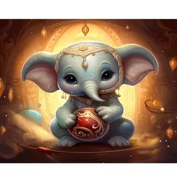 RUOPOTY серия «Слон», наборы для цифровой живописи по номерам «сделай сам», абстрактная акриловая краска по номерам для взрослых, украшение для дома 40x50cm NO Frame