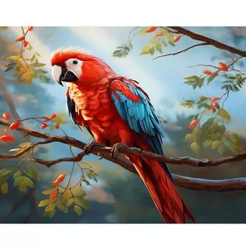 RUOPOTY Современная картина по номерам, набор для рисования, птицы, цифры для рисования, взрослые ремесла, животные, подарок «сделай сам», домашний декор, раскраска на онемении 40x50cm NO Frame