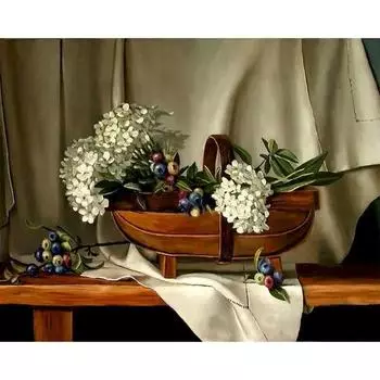 RUOPOTY Современная картина по номерам в рамке с классическими цветами, настенное искусство Kill Time, подарок своими руками, домашние акриловые краски ручной работы для взрослых 40x50cm NO Frame